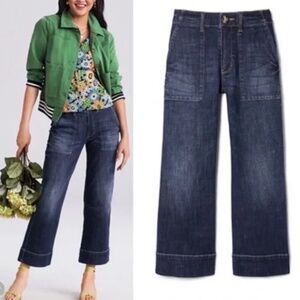 Cabi Lido Cropped Jeans Patch Pockets 5881 Women's 10